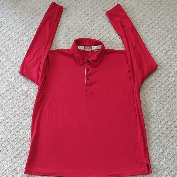 MICHAEL Michael Kors Red Long Sleeve Button Up - Picture 2 of 6
